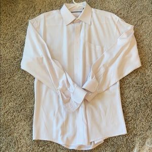 Men’s white and purple dress shirt